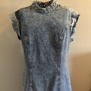 Vintage 90s Backless Jean Dress (M)